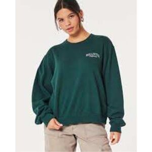 Hollister Green Crewneck Sweatshirt S